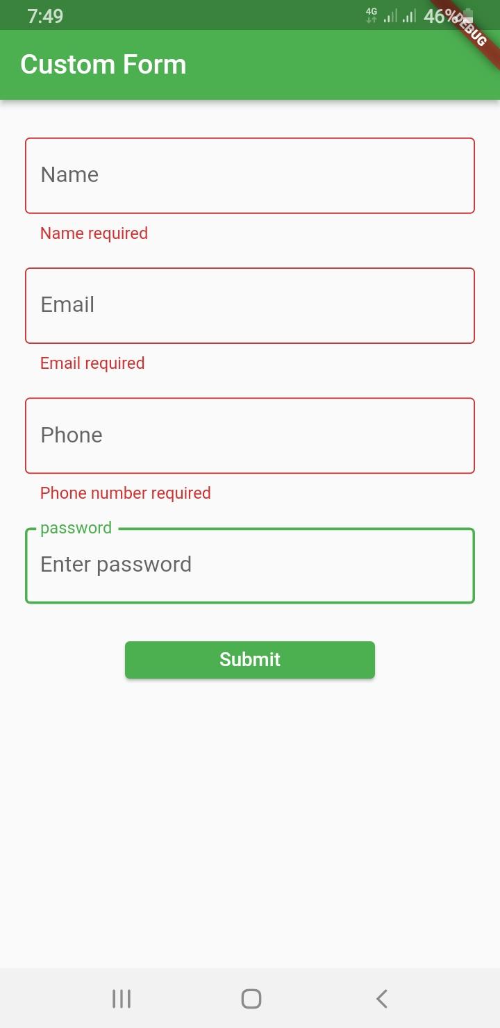 [Example] [Code] - Form Validation In Flutter - Full Detail